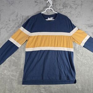Topman Striped Long Sleeve T-Shirt Color Block Casual Tee‎ Mens Size L